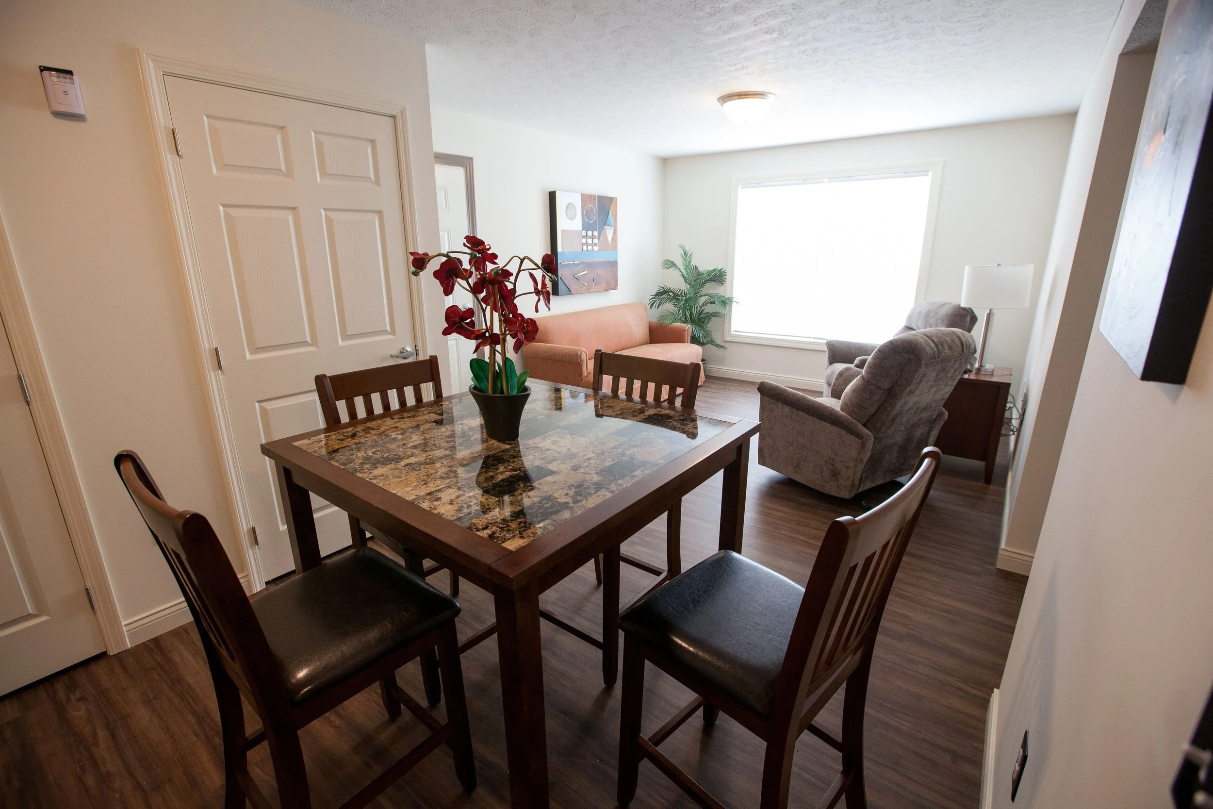 LifeWorks dining room and living room apartment photo
